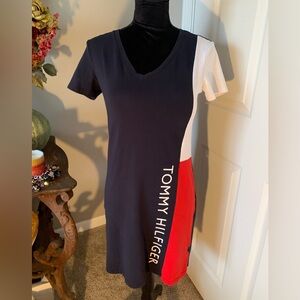 Tommy Hilfiger Women's Tri-Color Mini Dress - Navy, Red, White
